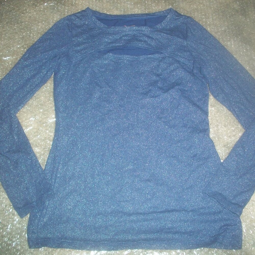 womens keyhole neck glitter blouse. Sexy. EXPRESS.size small